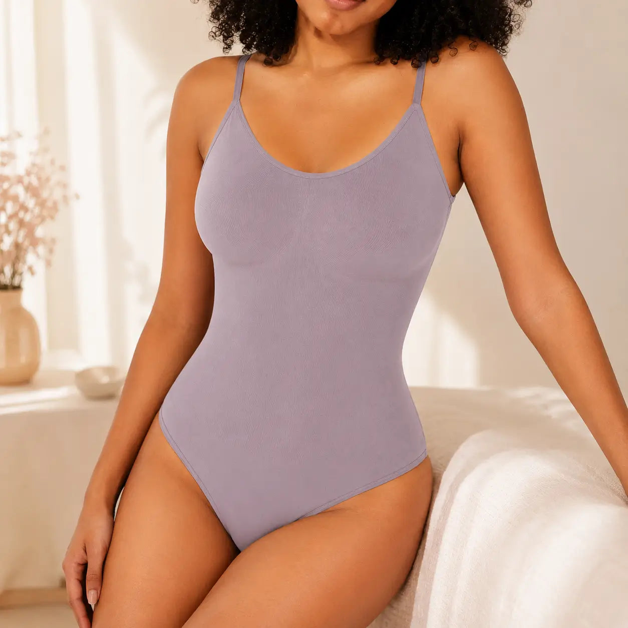 Aloirae Soft Ribbed Support Bodysuit