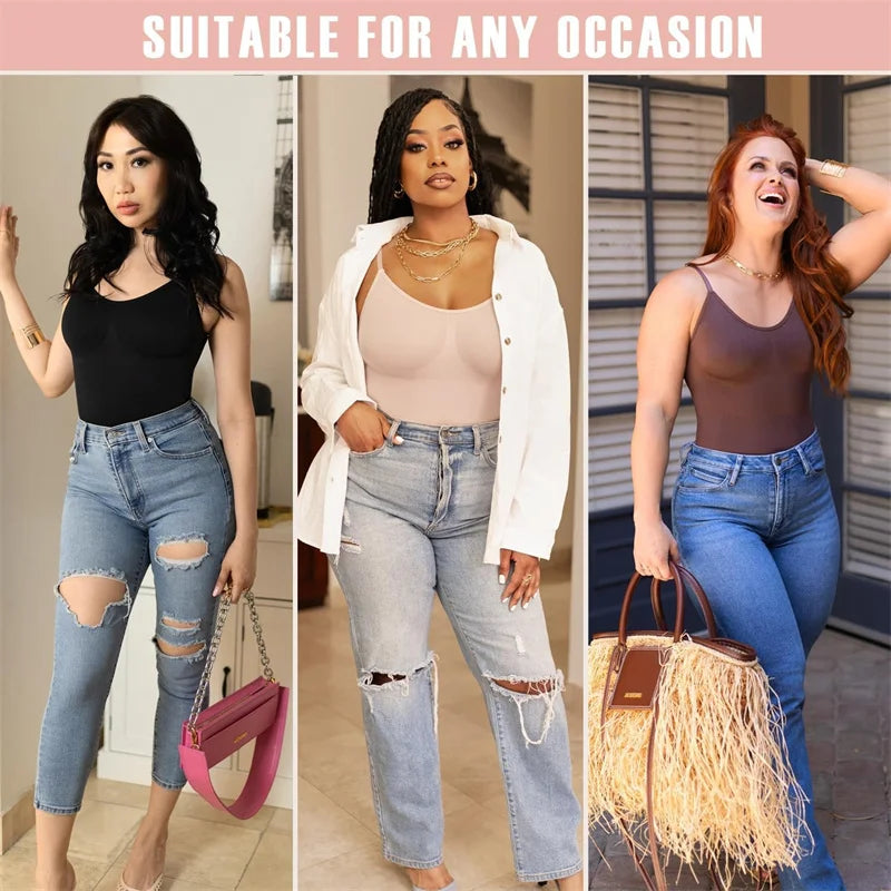 Aloirae Soft Ribbed Support Bodysuit