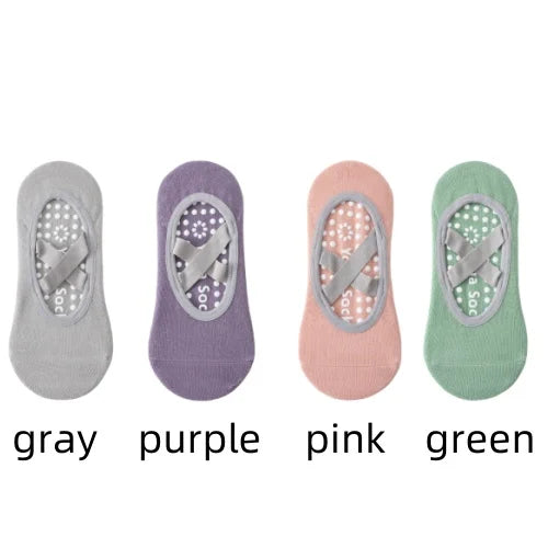 Aloirae Soft Grip Pilates Socks — 4 Pair Set