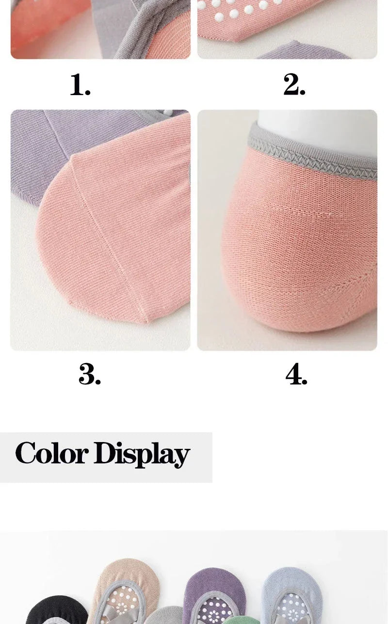 Aloirae Soft Grip Pilates Socks — 4 Pair Set