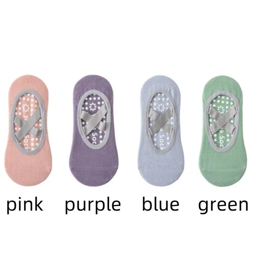 Aloirae Soft Grip Pilates Socks — 4 Pair Set
