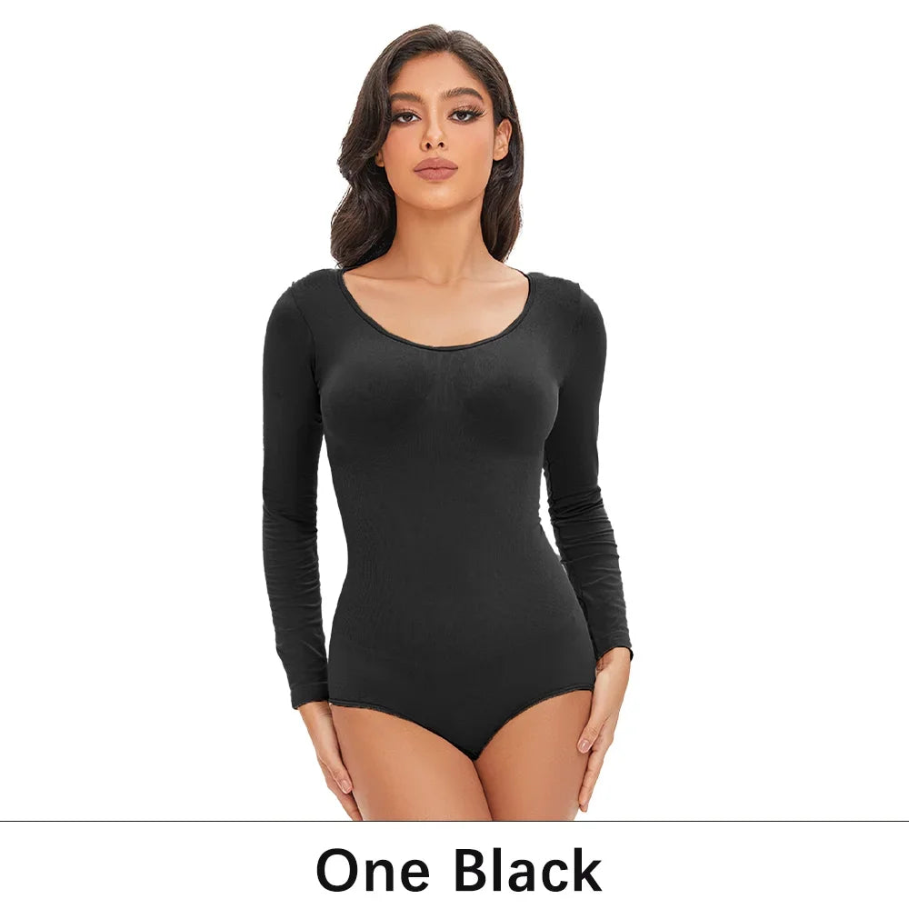 Aloirae Seamless Long Sleeve Support Bodysuit