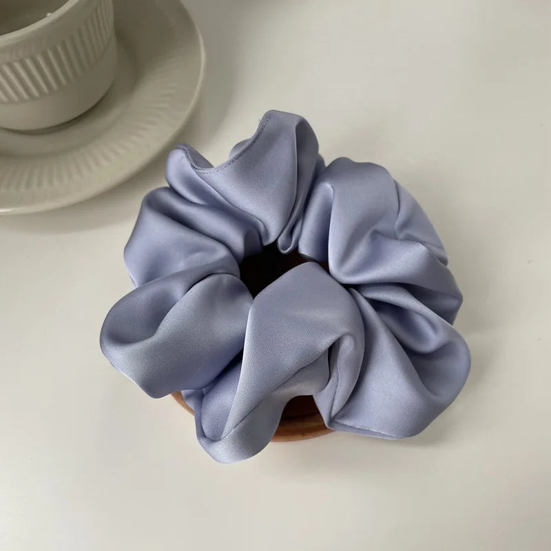 Aloirae soft satin scrunchie set in neutral colors
