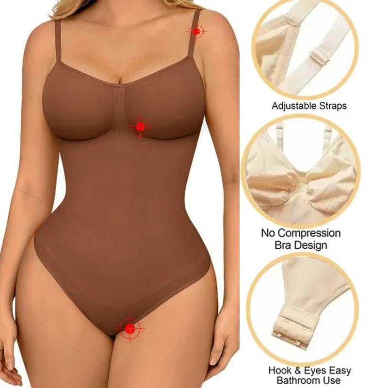 Aloirae Soft Ribbed Support Bodysuit